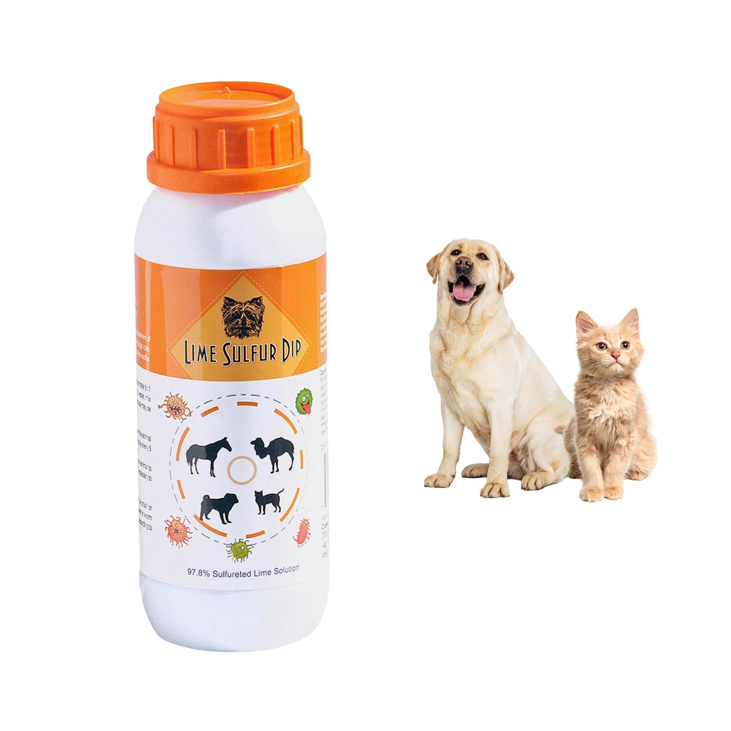 Healthy Paw Life - Lime Sulfur Dip - Pet Care for Itchy and Dry Skin - Xtra Strength Formula - Safe Solution for Dog Cat Puppy Kitten Horse (16 oz)