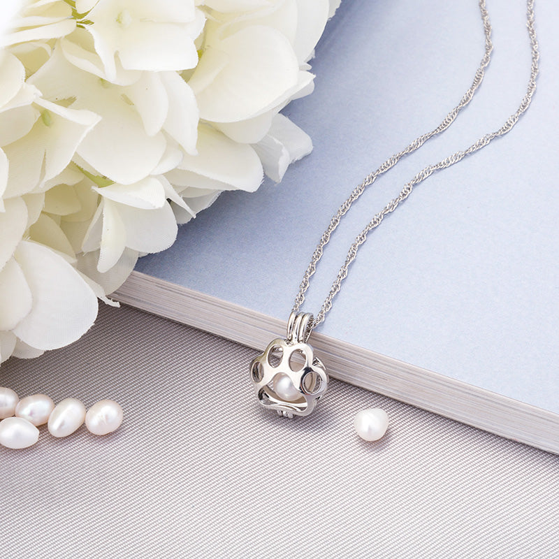 Glow-in-the-Dark Dog Paw Pendant Necklace