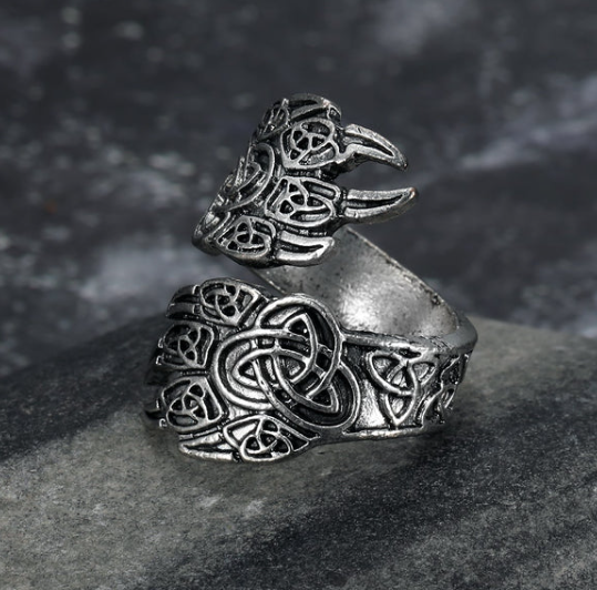 Asgard Handcrafted Adjustable Stainless Steel Bear Paw Ring