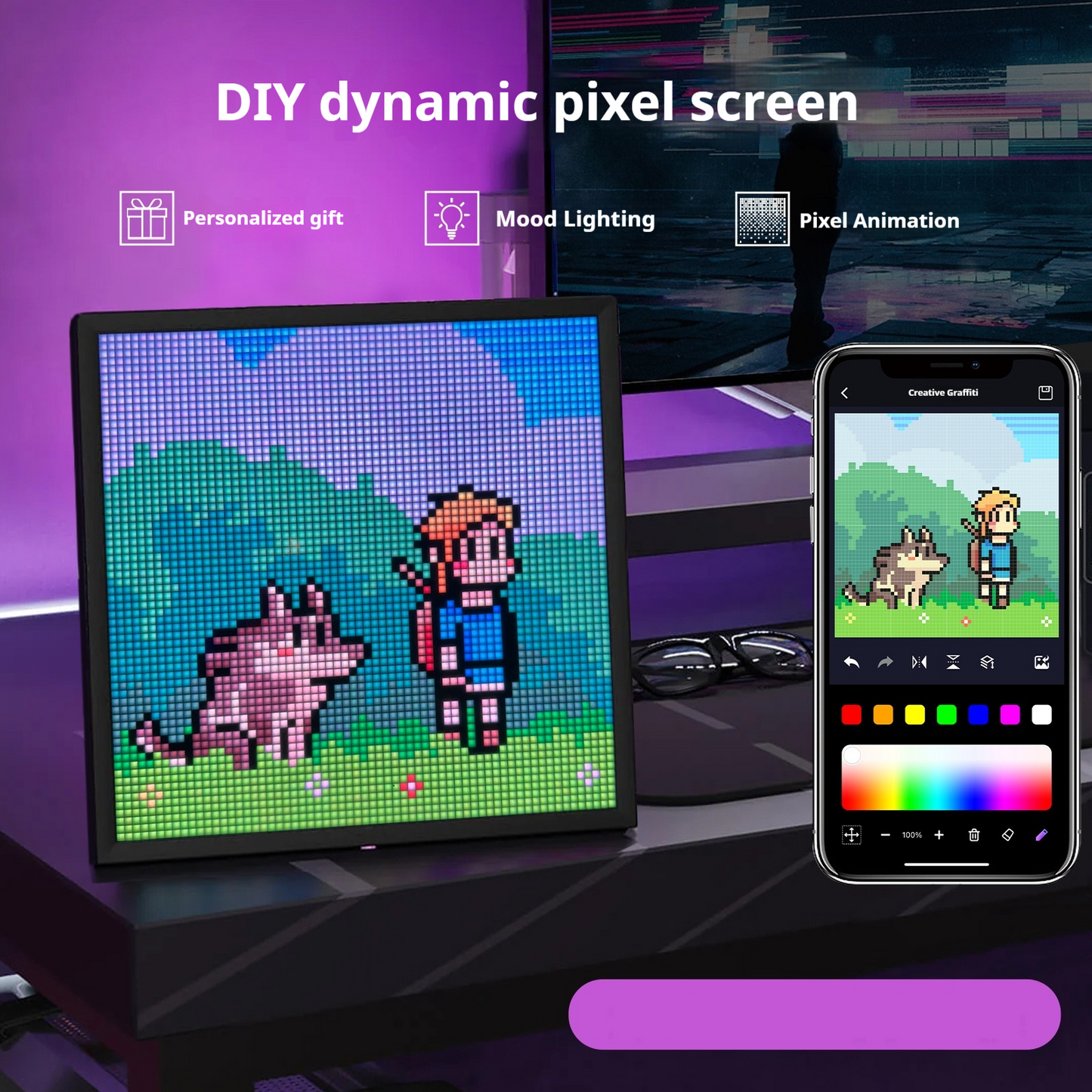 LED Pixel Bluetooth Game Frame